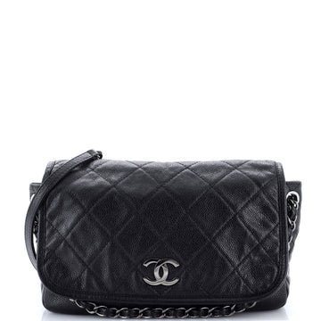 Chanel Natural Beauty Accordion Flap Bag Quilted Caviar Medium