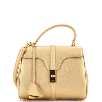 Celine 16 Top Handle Bag Grained Calfskin Small