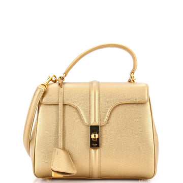 Celine 16 Top Handle Bag Grained Calfskin Small