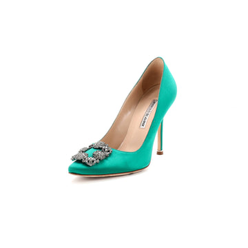 Manolo Blahnik Women's Hangisi Pumps Satin 105