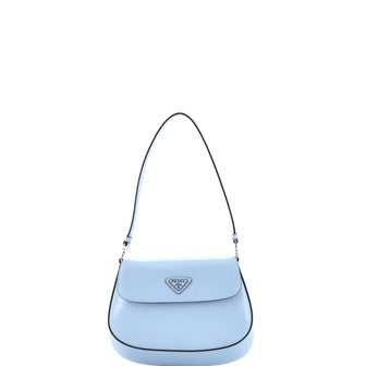 Prada Cleo Flap Shoulder Bag Spazzolato Leather Small
