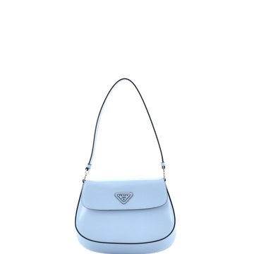 Prada Cleo Flap Shoulder Bag Spazzolato Leather Small