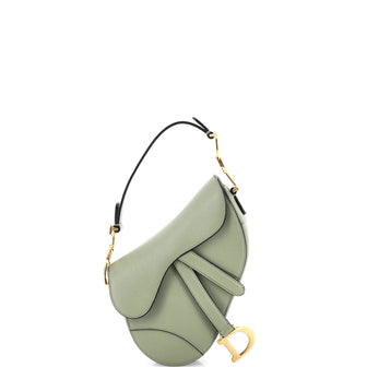 Christian Dior Saddle Handbag Leather Mini