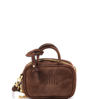 Miu Miu Beau Top Handle Bag Suede Micro