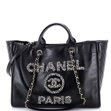 Chanel Deauville Tote Embellished Shiny Calfskin Medium