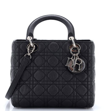 Christian Dior Lady Dior Bag Cannage Quilt Grained Calfskin Medium