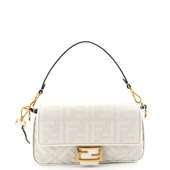 Fendi Baguette NM Bag Zucca Embroidered Canvas Medium