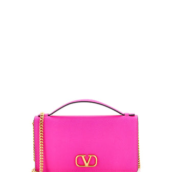Valentino Garavani VLogo Signature Wallet on Chain Leather