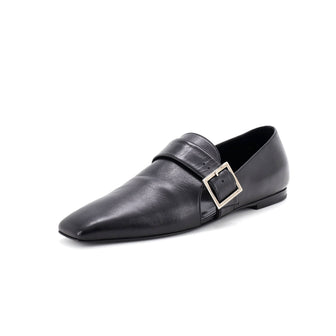 Saint Laurent Women's Tristan Buckle Loafers Leather