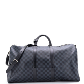 Louis Vuitton Keepall Bandouliere Bag Damier Cobalt 55