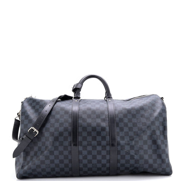 Louis Vuitton Keepall Bandouliere Bag Damier Cobalt 55