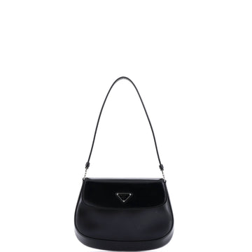 Prada Cleo Flap Shoulder Bag Spazzolato Leather Small