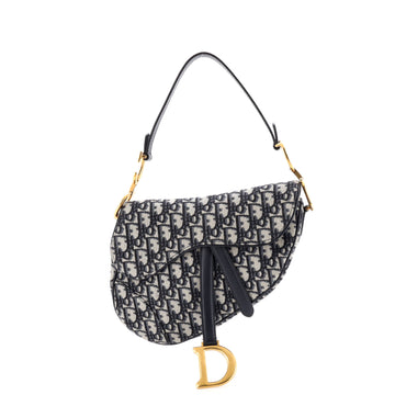 Christian Dior Saddle Handbag Oblique Canvas Medium