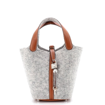 Hermes Picotin Lock Bag Felt with Leather PM
