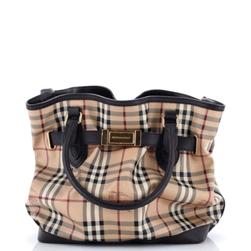 Burberry Golderton Tote Haymarket Coated Canvas Medium