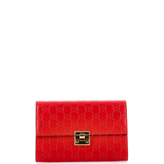 Gucci Padlock Clutch Guccissima Leather
