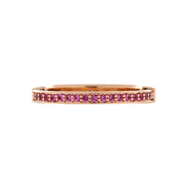 Tiffany & Co. Lock Ring 18K Rose Gold with Pink Sapphires