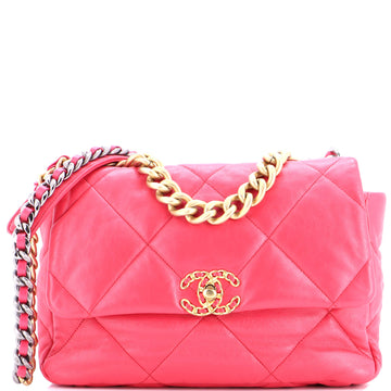 Chanel 19 Flap Bag Quilted Leather Large