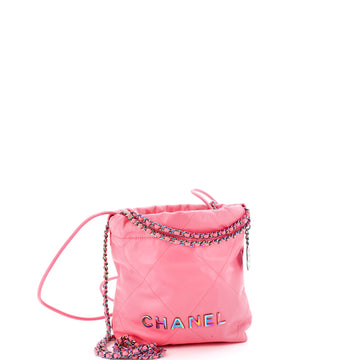 Chanel 22 Chain Hobo Quilted Calfskin Mini