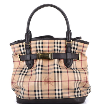 Burberry Golderton Tote Haymarket Coated Canvas Medium