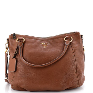 Prada Top Zip Convertible Tote Vitello Daino Large