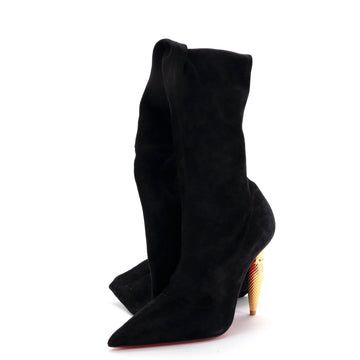 Christian Louboutin Women's Lipbotta Over the Knee Boots Suede 100