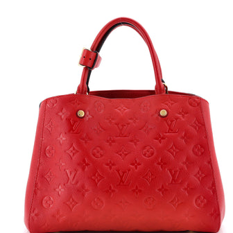 Louis Vuitton Montaigne Handbag Monogram Empreinte Leather MM