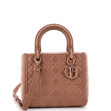 Christian Dior Ultra Matte Lady Dior Bag Cannage Quilt Calfskin Medium