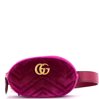 Gucci GG Marmont Belt Bag Matelasse Velvet