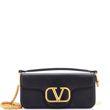 Valentino Garavani VLogo Loco Flap Shoulder Bag Leather Small