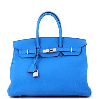 Hermes Birkin Handbag Verso Togo with Palladium Hardware 35