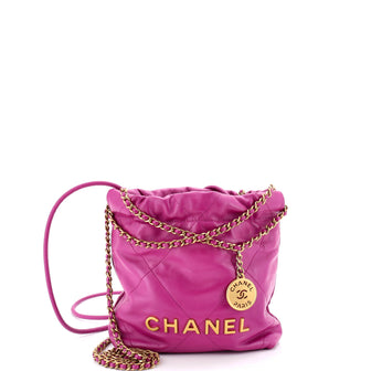 Chanel 22 Chain Hobo Quilted Calfskin Mini