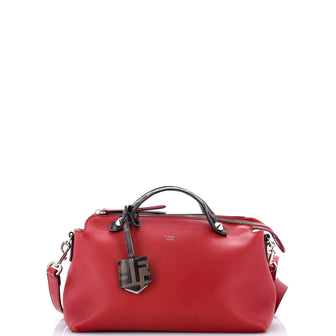 Fendi By The Way Satchel Leather with Zucca Embossed Detail Small