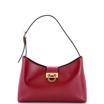 Salvatore Ferragamo Trifolio Shoulder Bag Leather East West