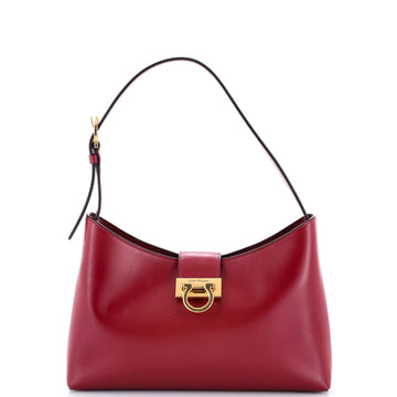 Salvatore Ferragamo Trifolio Shoulder Bag Leather East West