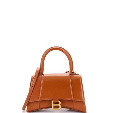 Balenciaga Hourglass Top Handle Bag Leather Small