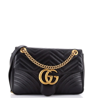 Gucci GG Marmont Flap Bag Matelasse Leather Medium