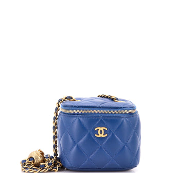 Chanel Pearl Crush Vanity Case with Chain Quilted Lambskin Mini