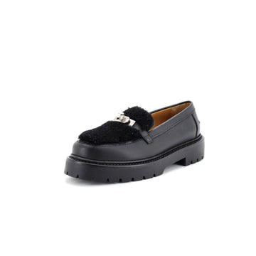Hermes Women's Icone Loafers Leather with Shearling