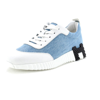 Hermes Women's Bouncing Sneakers Denim with Leather