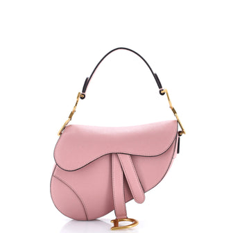 Christian Dior Saddle Handbag Leather Mini