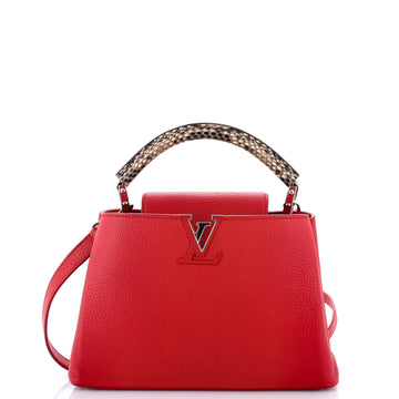 Louis Vuitton Capucines Bag Leather with Snakeskin BB
