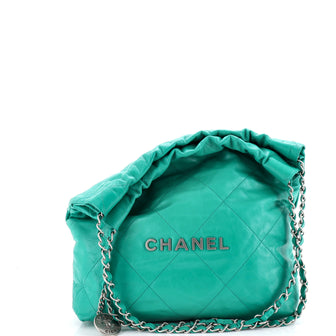 Chanel 22 Chain Hobo Quilted Calfskin Small