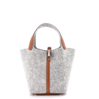 Hermes Picotin Lock Bag Felt with Leather MM