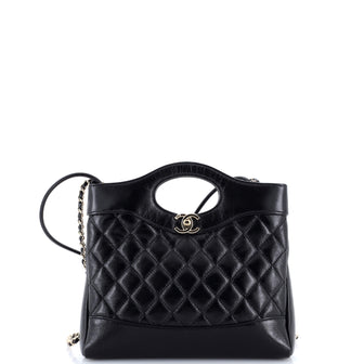 Chanel 31 Shopping Bag Quilted Crumpled Calfskin Mini