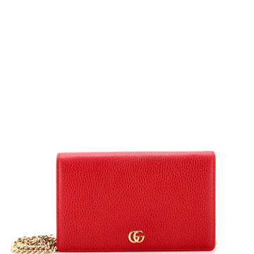Gucci Petite GG Marmont Chain Wallet Leather Mini