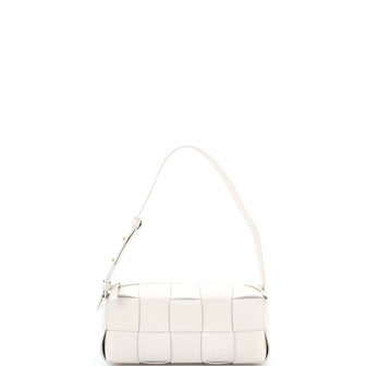 Bottega Veneta Brick Cassette Shoulder Bag Maxi Intrecciato Leather Small