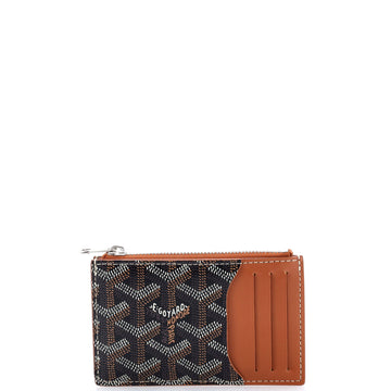 Goyard Bourbon Zipped Card Holder Coated Canvas
