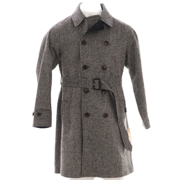 Burberry Men's Reversible Delaney Trench Coat Tweed and Cotton