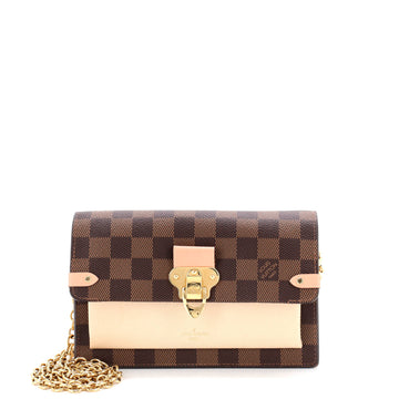 Louis Vuitton Vavin Chain Wallet NM Damier with Leather